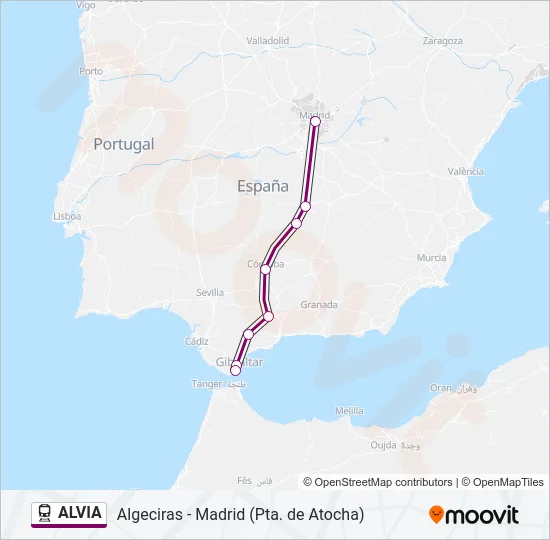 ALVIA Train Line Map
