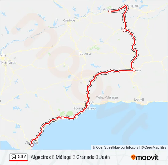 532 Bus Line Map
