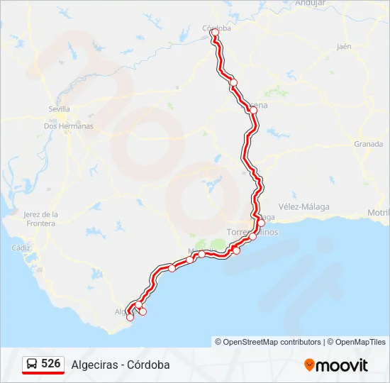 526 Bus Line Map