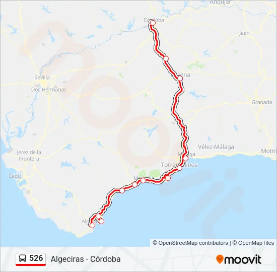 526 Bus Line Map
