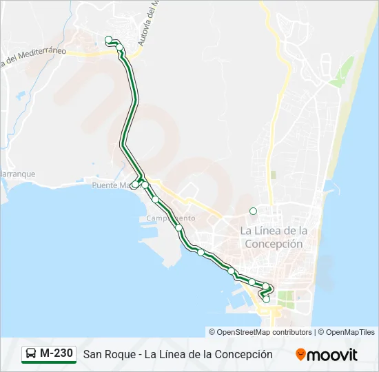 M-230 Bus Line Map