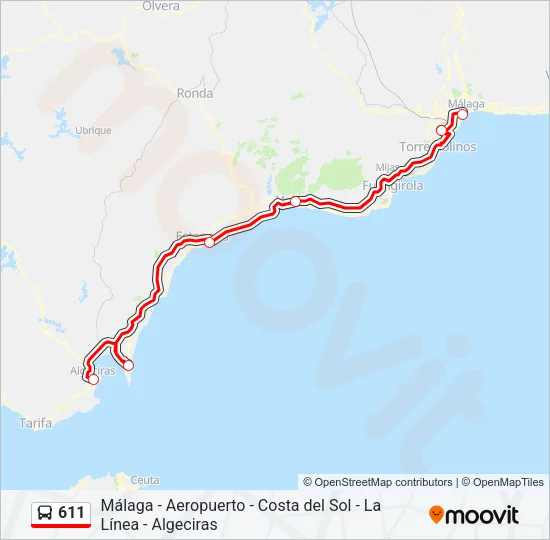 611 Bus Line Map