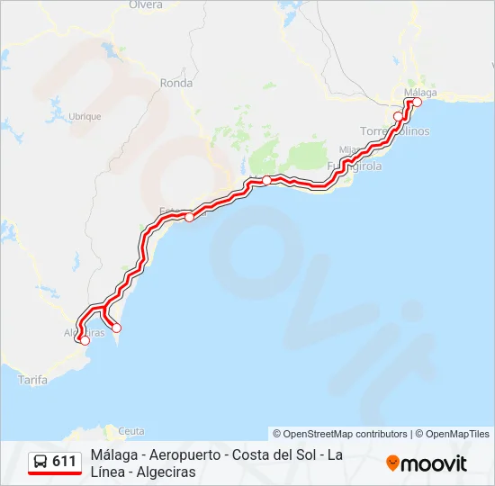 611 Bus Line Map