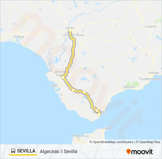 SEVILLA Bus Line Map