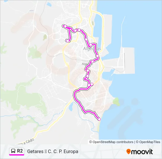 R2 Bus Line Map