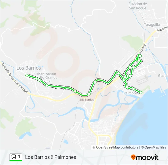 1 bus Mapa de línia