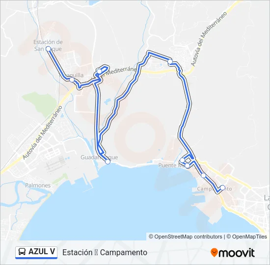 AZUL V Bus Line Map