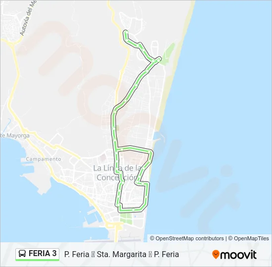 FERIA 3 Bus Line Map