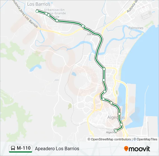 M-110 Bus Line Map