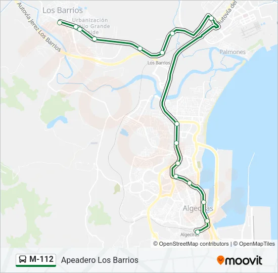 M-112 Bus Line Map