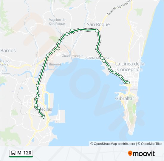 M-120 bus Line Map