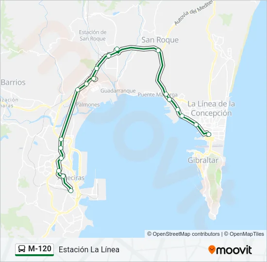 M-120 Bus Line Map