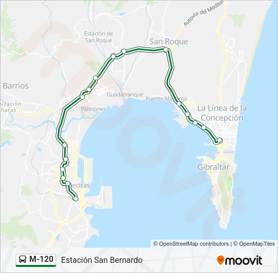 M-120 Bus Line Map