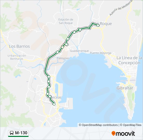 M-130 bus Line Map