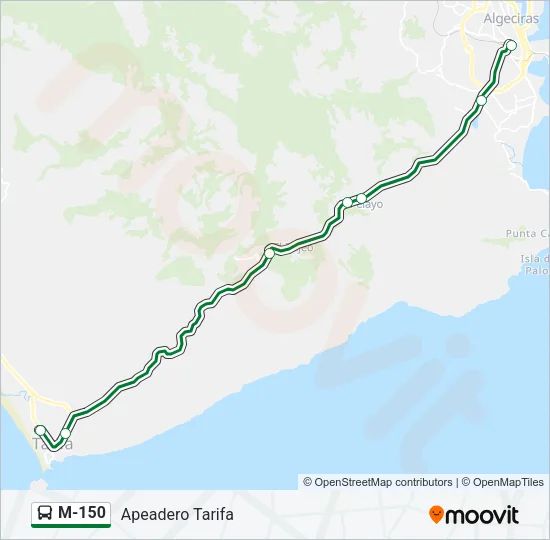 M-150 Bus Line Map