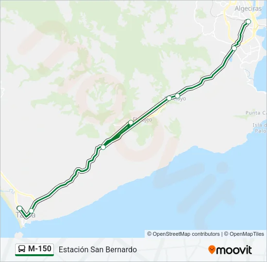M-150 Bus Line Map