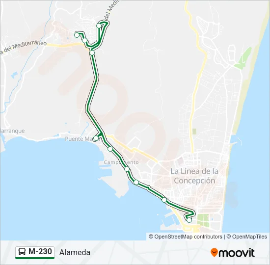 M-230 Bus Line Map