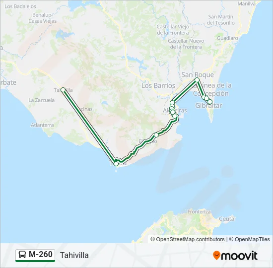 M-260 Bus Line Map