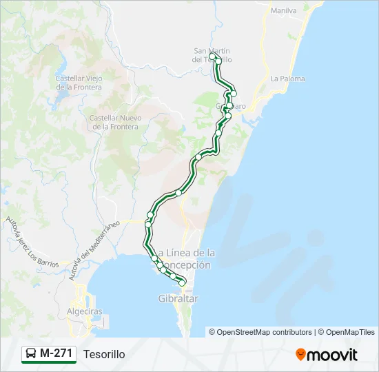 M-271 Bus Line Map