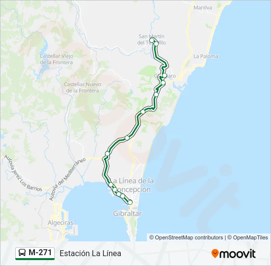 M-271 Bus Line Map