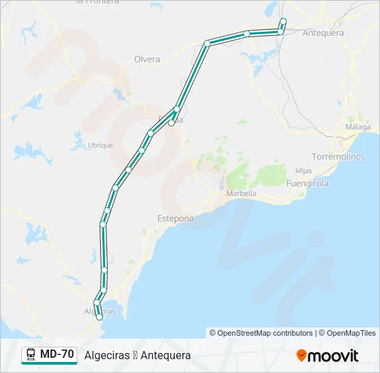 MD-70 Train Line Map