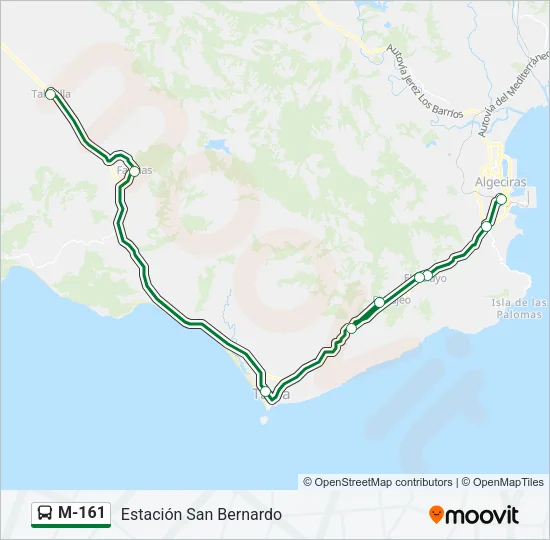 M-161 Bus Line Map