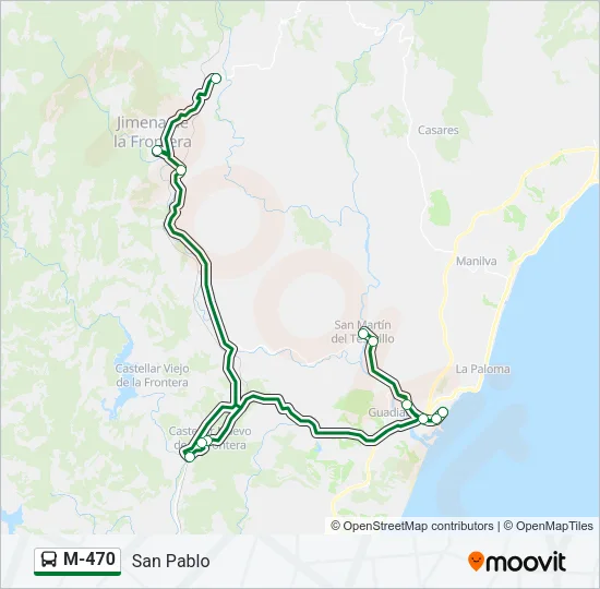 M-470 Bus Line Map
