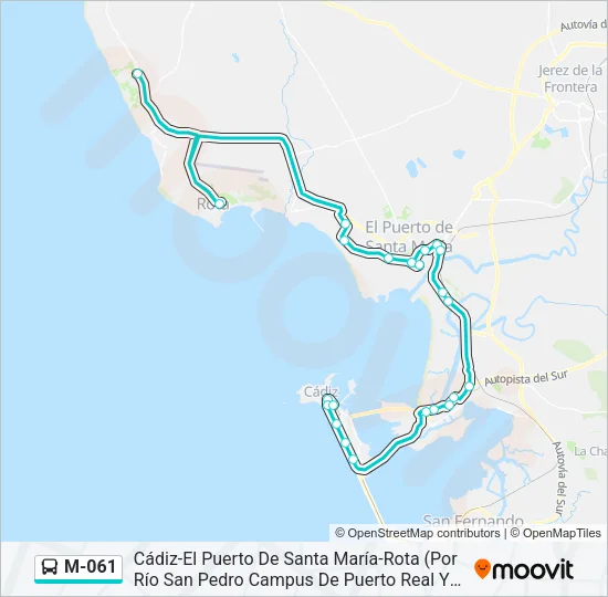 M-061 Bus Line Map