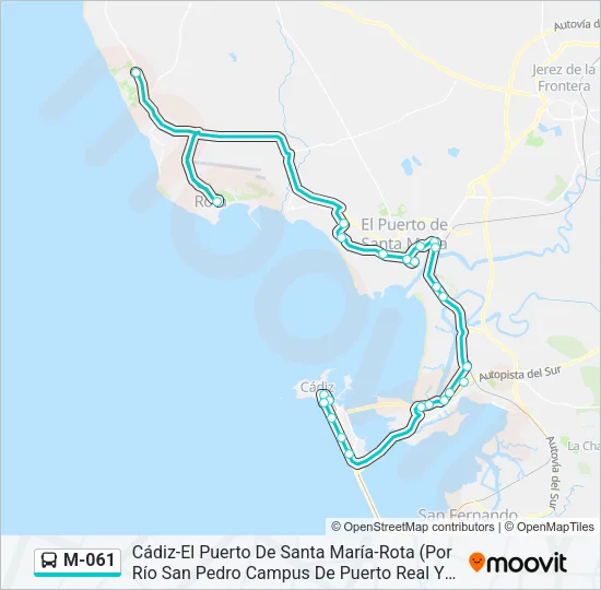 M-061 Bus Line Map