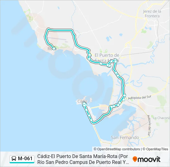 M-061 Bus Line Map