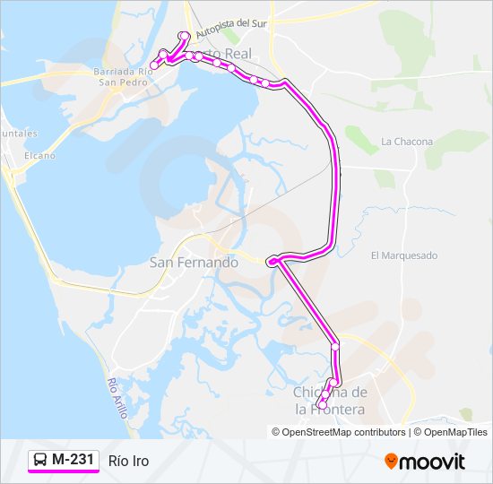 Mapa de M-231 de 