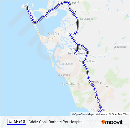 M-913  Line Map
