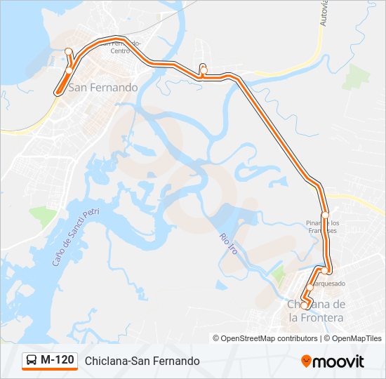 Mapa de M-120 de 