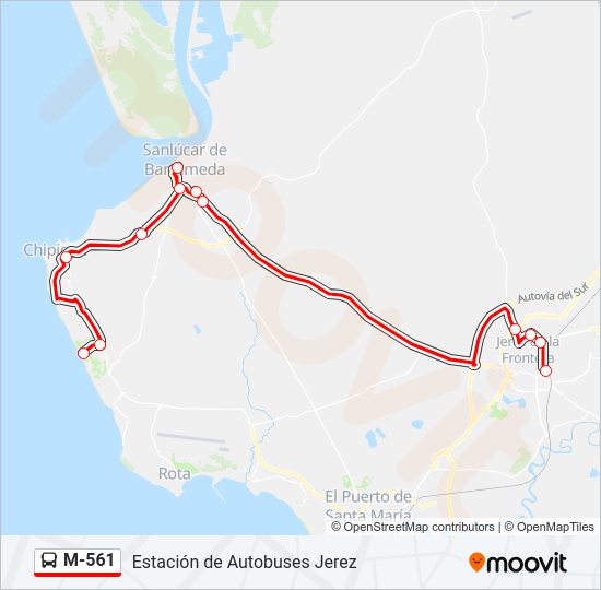 Mapa de M-561 de 