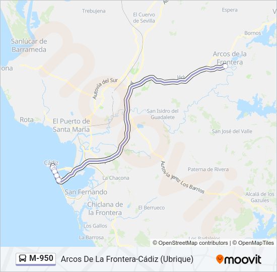 Mapa de M-950 de 