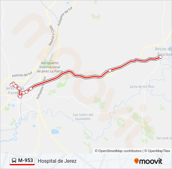 Mapa de M-953 de 