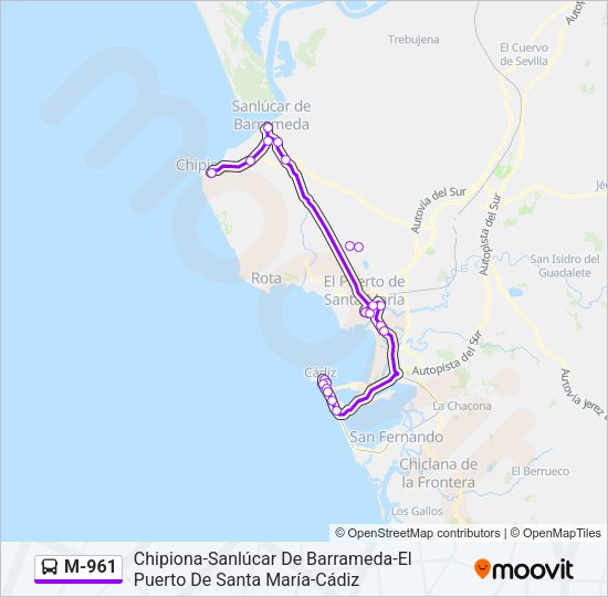 Mapa de M-961 de 