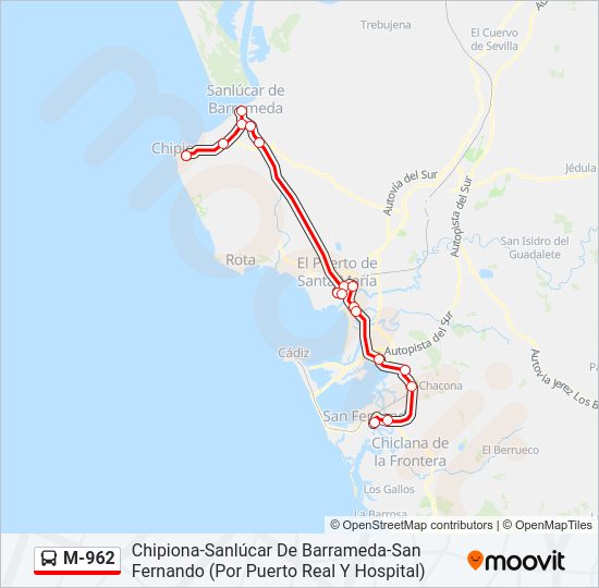 Mapa de M-962 de 
