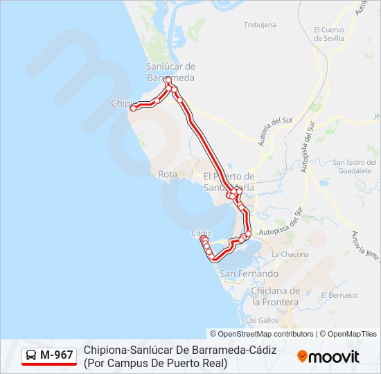 Mapa de M-967 de 