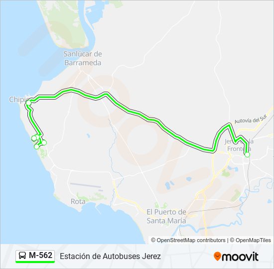 Mapa de M-562 de 