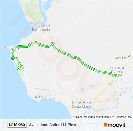 Mapa de M-562 de 