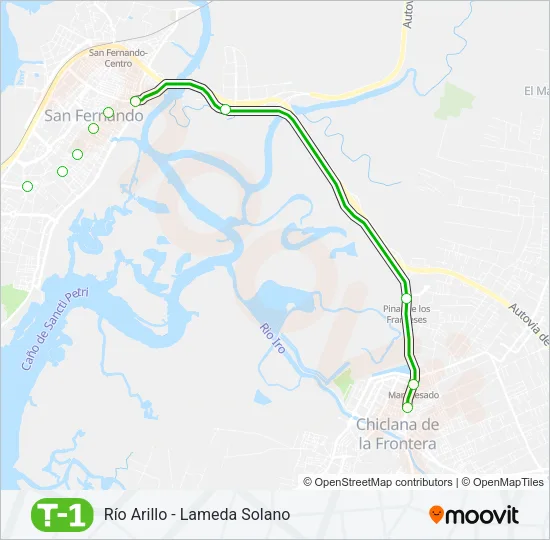 T1 Train Line Map