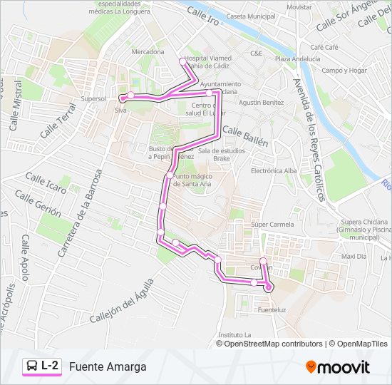 Mapa de L-2 de autobús