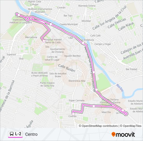 Mapa de L-2 de autobús