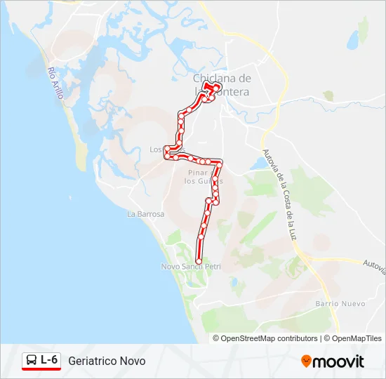L-6 Bus Line Map