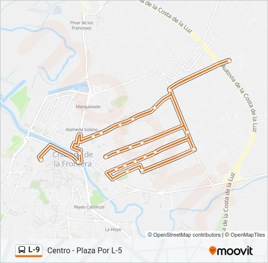 L-9 Bus Line Map