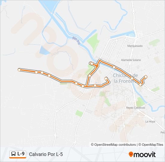 Mapa de L-9 de autobús