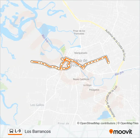 L-9 Bus Line Map
