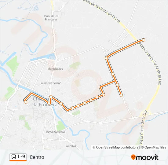 L-9 bus Mapa de línia