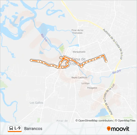 L-9 Bus Line Map